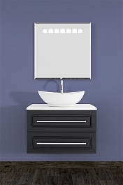 Водолей Мебель для ванной Либретто 80 черная – фотография-5